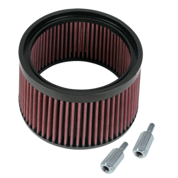 S&S Cycle 1in Taller Pleated Stealth Air Filter Kit 170-0127