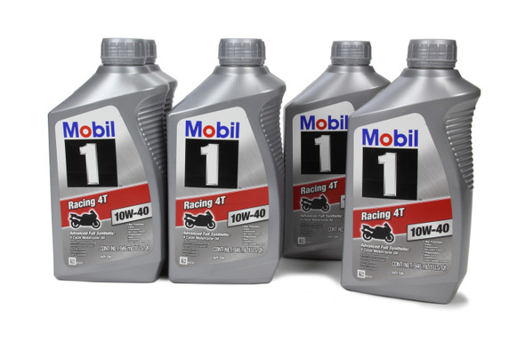 Mobil 1 10W40 Motorcycle Oil Case 6X1 Quart 124245