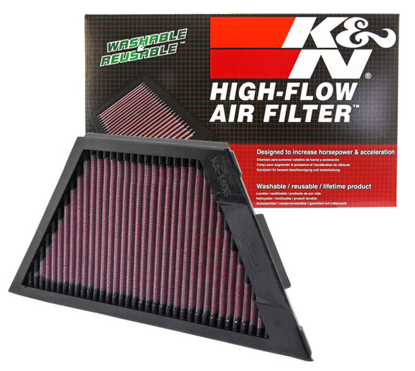 K&N Kawasaki ZX1rR Ninja/ZZR1400/1400GTR/ZX14R 11.25in O/S L x 4.75in O/S W Replacement Air Filter KA-1406