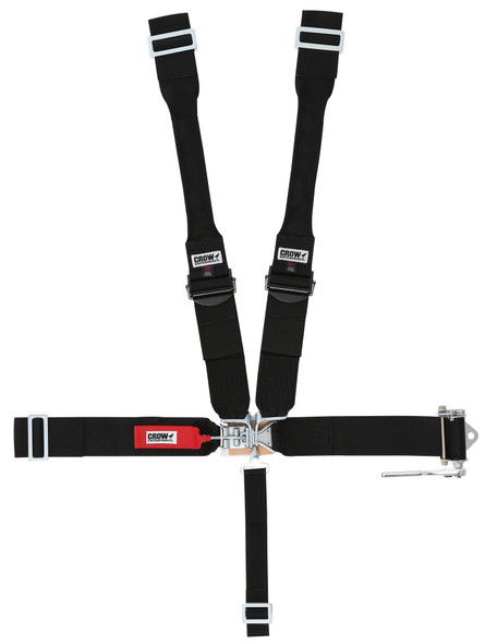 Crow Safety Gear Seat Belts 5 Point With Ratchet Left Side 5-Way 40084Prb