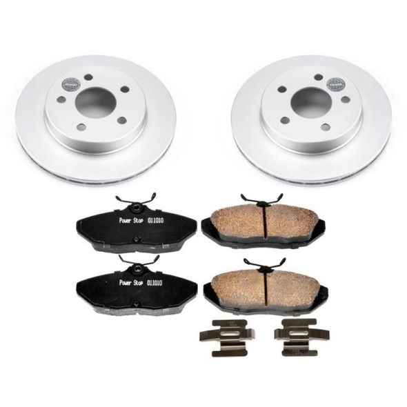 Power Stop 93-97 Ford Thunderbird Rear Z17 Evolution Geomet Coated Brake Kit CRK1297