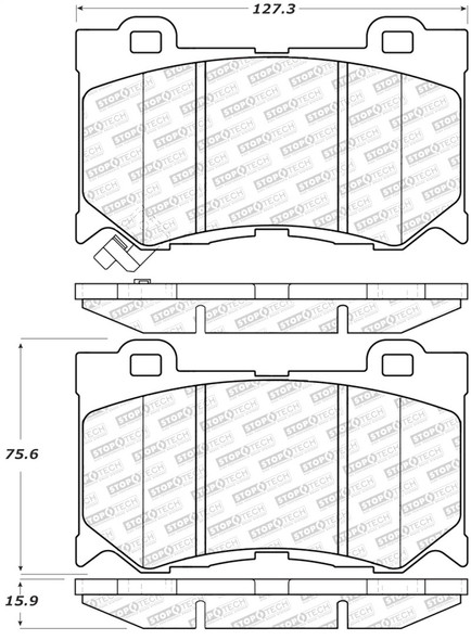 StopTech Street Select Brake Pads - Front 305.1346
