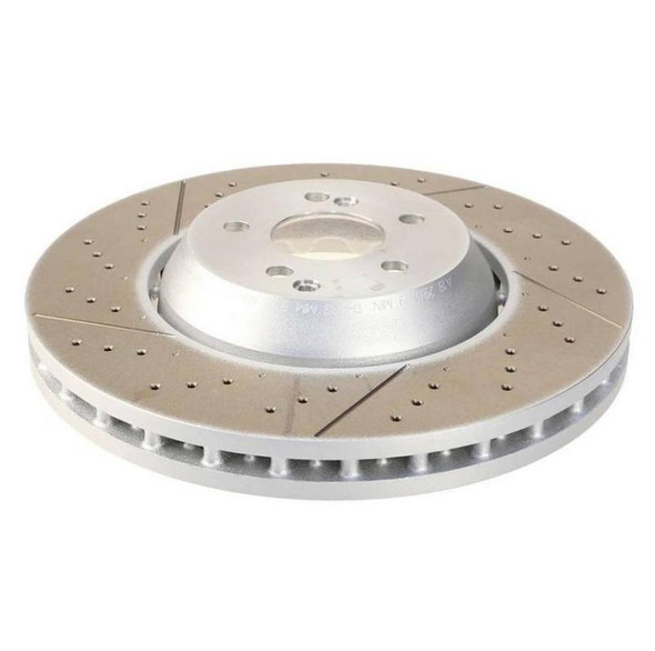 SHW 18-21 Subaru WRX STI 2.5L Front Drilled-Slotted Lightweight Brake Rotor (26300VA000) SFX41002