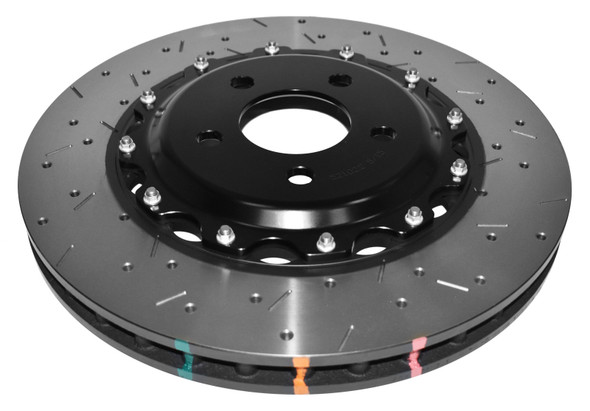 DBA 15-20 Ford Mustang GT Perf Pkg (380mm Frt Rotor) Front 5000 Series Drill & Slot Rotor w/Blk Hat 52166BLKXS