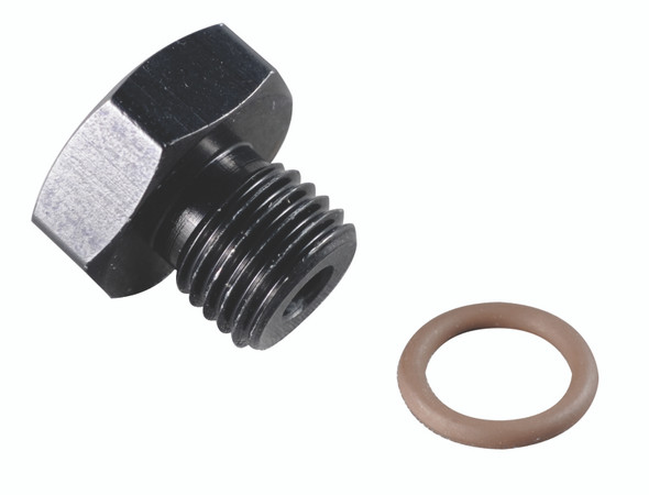 Fragola -10AN Port Plug 7/8-14 - Black