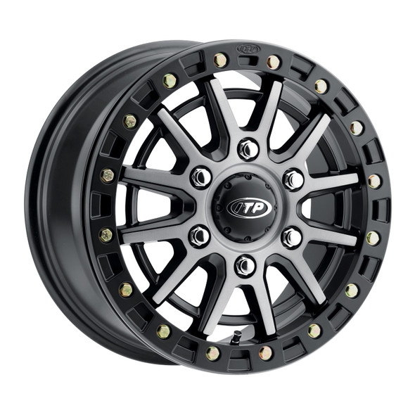 ITP SD10 Beadlock 15x7 / 6/5.5 BP / 78.9mm Offset Grey w/ Black Ring Wheel