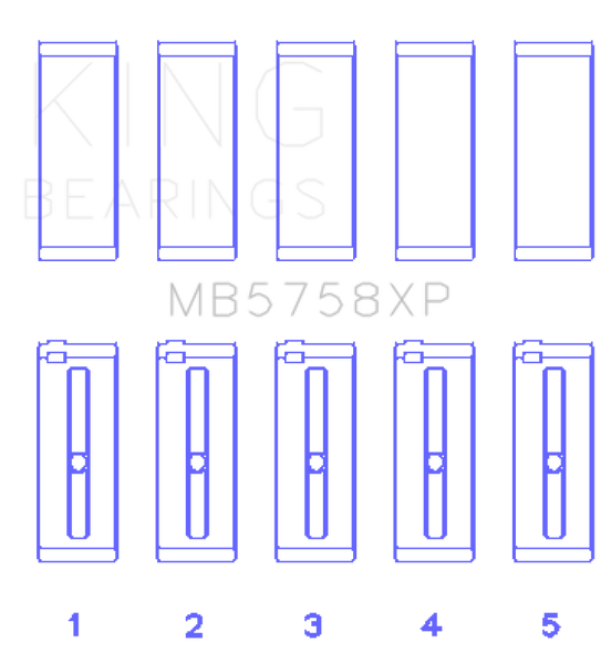 King Engine Bearings Peugeot EP6 1.6L/BMW N14B16C Main Bearing Set - Size STD