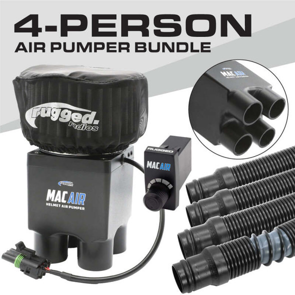 Rugged Radios MAC Air 4-Person Helmet Air Pumper (Bundle)