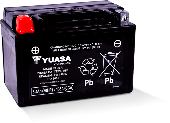 Yuasa YTX9 Maintenance Free AGM 12-Volt Battery