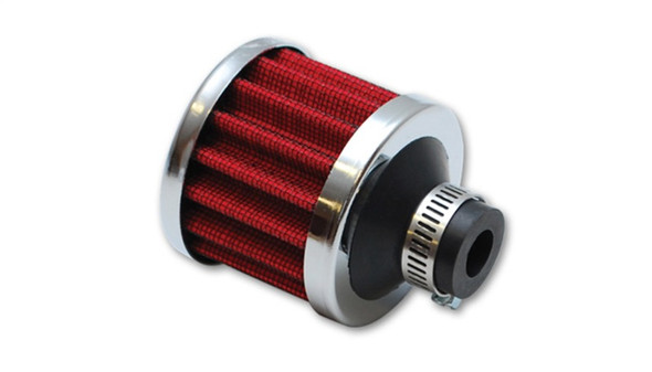 Vibrant Crankcase Breather Filter w/ Chrome Cap 1.25in 32mm Inlet ID 2186