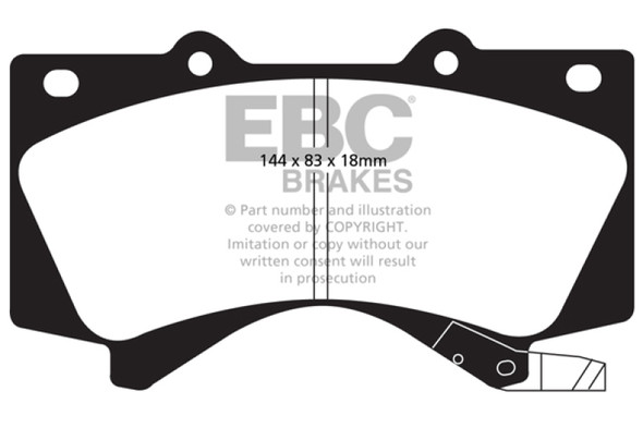 EBC 08+ Lexus LX570 5.7 Extra Duty Front Brake Pads ED91815