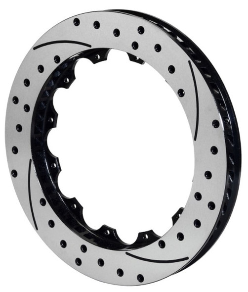 Wilwood Rotor-SV-SRP 72 Iron-LH-BLK-Drill 14.00 x 1.10 - 12 on 8.75in 160-8401-BK