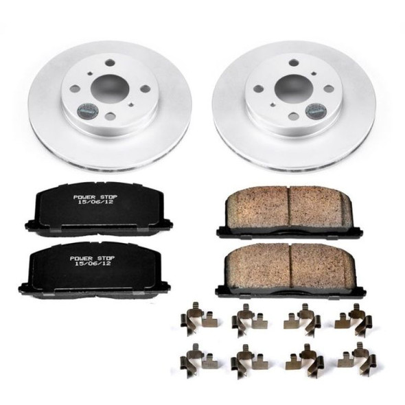 Power Stop 96-98 Toyota Paseo Front Z17 Evolution Geomet Coated Brake Kit CRK4782