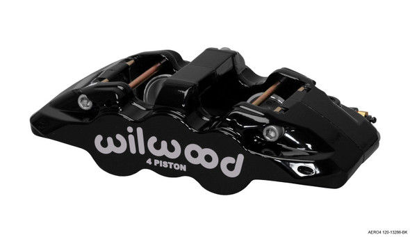 Wilwood Caliper-Aero4-L/H - Black 1.88/1.62in Pistons 1.25in Disc 120-13286-BK