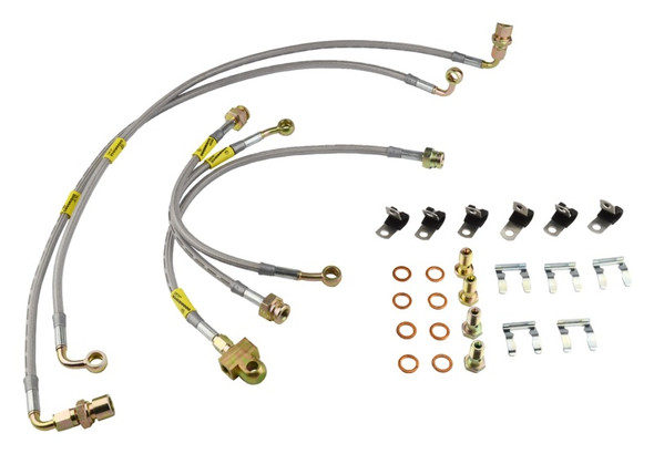 Goodridge 00-06 Chevrolet Tahoe (w/Rear Disc w/o Stabila Trak) Stainless Steel Brake Line Kit 14175