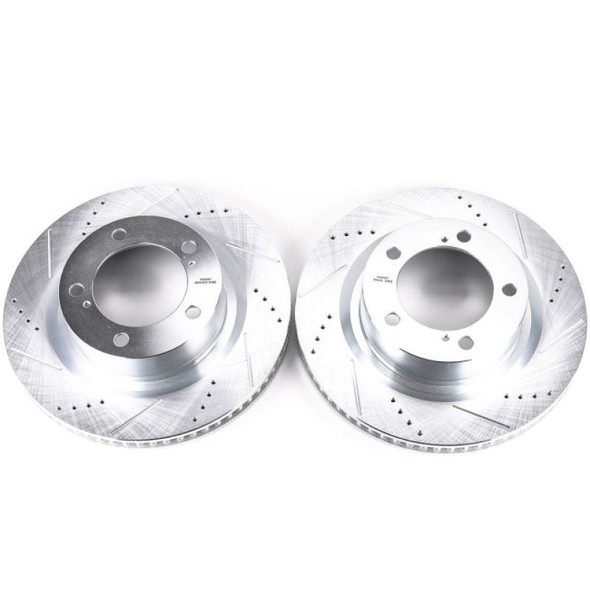 Power Stop 16-21 Toyota Land Cruiser Front Evolution Drilled & Slotted Rotors - Pair JBR1309XPR