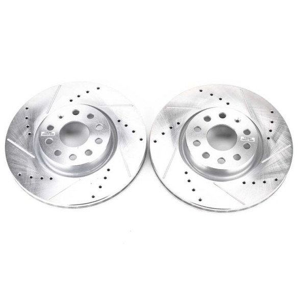 Power Stop 06-13 Audi A3 Front Evolution Drilled & Slotted Rotors - Pair EBR898XPR