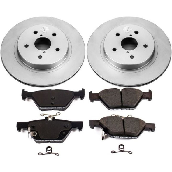 Power Stop 15-18 Subaru Legacy Rear Z17 Evolution Geomet Coated Brake Kit CRK7039