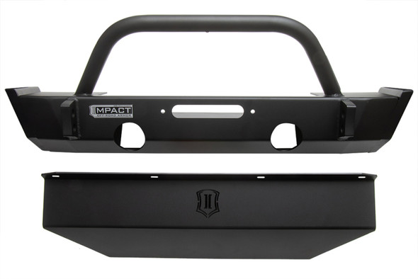 ICON 2018+ Jeep Wrangler JL / 2020+ JT Front Impact Bumper w/Skid Plate 25150