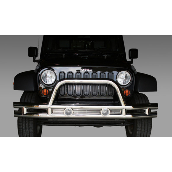 Rugged Ridge 3-In Front Tube Bumper Stainless 07-18 Jeep Wrangler 11563.1