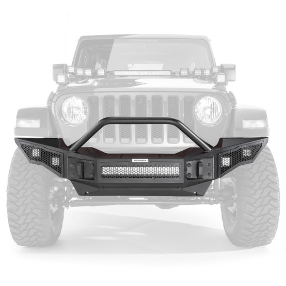 Go Rhino 07-20 Jeep Wrangler JL/JLU/JK/JKU/Gladiator JT Rockline Full Width Bumper w/ Overrider 331201T