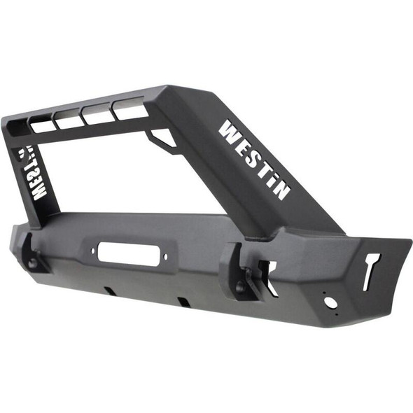 Westin 18-19 Jeep Wrangler JL Stubby Front Bumper - Textured Black 59-80085