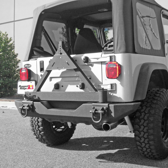 Rugged Ridge Tire Carrier XHD Rear Bumper 76-06 Jeep CJ / Jeep Wrangler 11546.42
