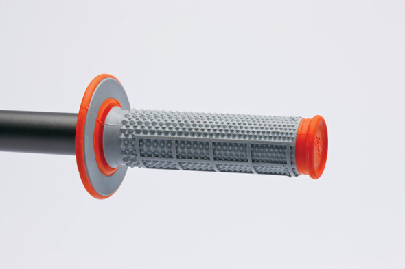 Renthal MX Dual Compound Grips Tapered 1/2 Waffle - Grey/ Orange G164