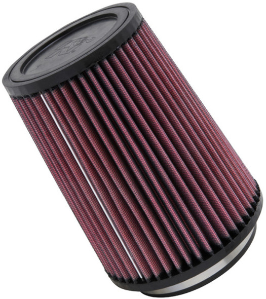 K&N Filter Universal Rubber Filter 4 inch Flange 5 3/8 inch Base 4 3/8 inch Top 7 inch Height RU-2590