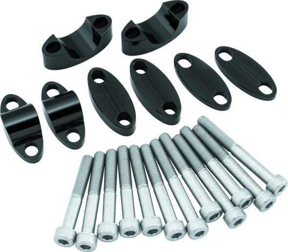 BikeMaster Aluminum Handlebar Risers 1-1/8in - Black 151989