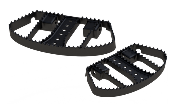 Burly Brand MX Floorboards - Black B13-1050B