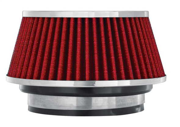 Spectre Adjustable Conical Air Filter 2-1/2in. Tall (Fits 3in. / 3-1/2in. / 4in. Tubes) - Red 8162