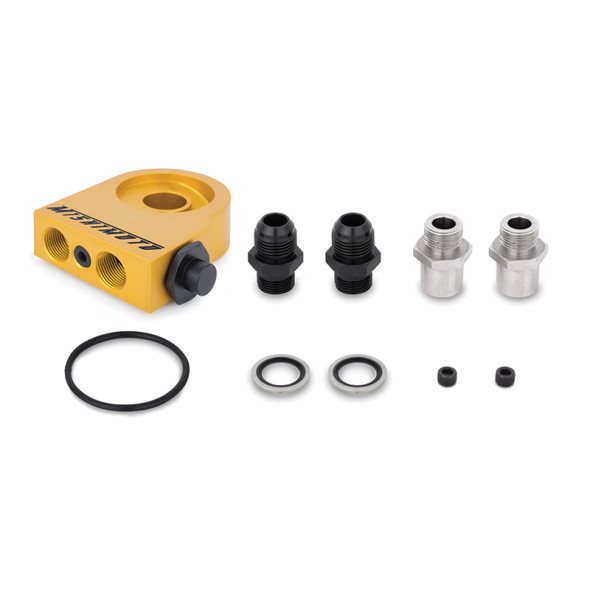 Mishimoto Universal Thermostatic Oil Cooler Kit 34-Row Silver MMOC-U34TSL