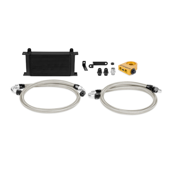 Mishimoto 08-14 WRX/STi Thermostatic Oil Cooler Kit - Black MMOC-STI-08TBK