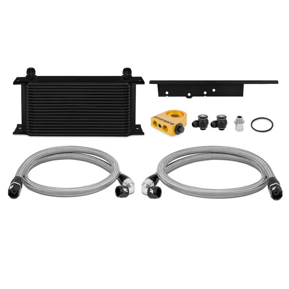 Mishimoto 03-09 Nissan 350Z / 03-07 Infiniti G35 (Coupe Only) Oil Cooler Kit - Thermostatic Black MMOC-350Z-03TBK