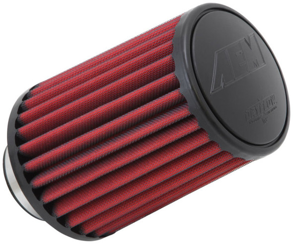 AEM Dryflow Air Filter - Round Tapered - 2.75in Flange ID x 5.5in Base OD x 4.75in Top OD x 7.5in H 21-2157DK