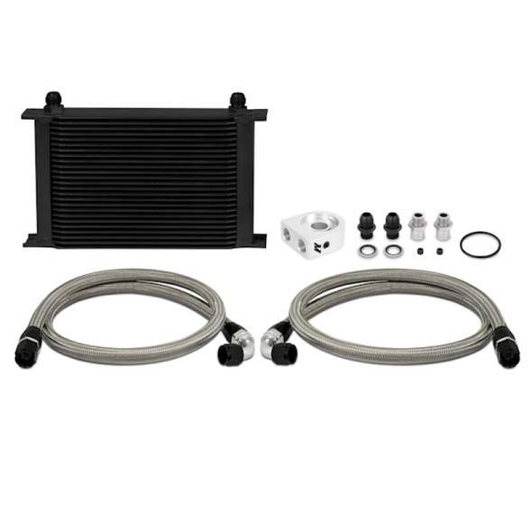 Mishimoto Universal 25 Row Oil Cooler Kit (Black Cooler) MMOC-UHBK