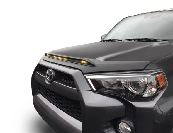 AVS 10-22 Toyota 4Runner Aeroskin Low Profile Hood Shield w/ Lights - Black 753025
