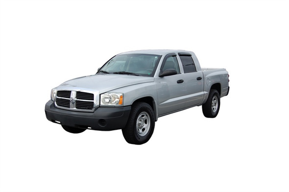 AVS 05-11 Dodge Dakota Quad Cab Ventvisor Outside Mount Window Deflectors 4pc - Smoke 94656