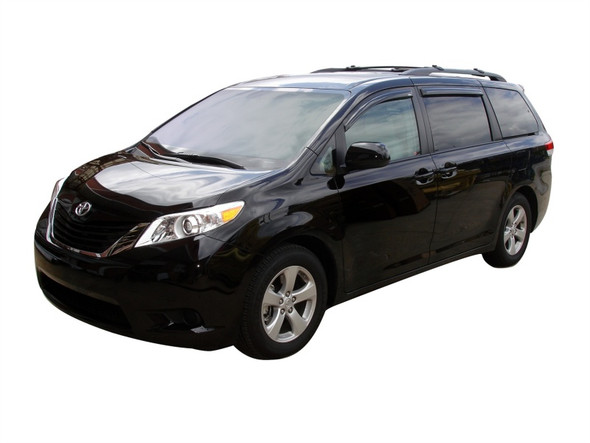 AVS 11-18 Toyota Sienna Ventvisor Outside Mount Window Deflectors 4pc - Smoke 94365