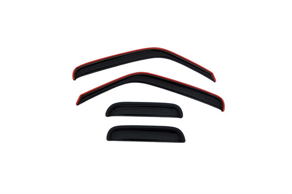 AVS 99-11 Ford Ranger (Fixed Window) Ventvisor Outside Mount Window Deflectors 4pc - Smoke 94423