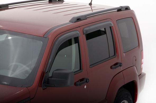 AVS 08-14 Jeep Liberty Ventvisor Outside Mount Window Deflectors 4pc - Smoke 94964
