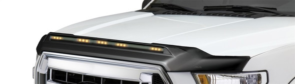 AVS 2019 Dodge Ram 1500 Aeroskin Low Profile Hood Shield w/ Lights - Black 753163