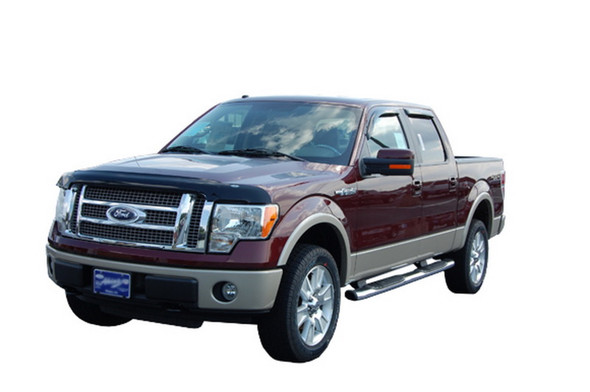 AVS 09-14 Ford F-150 (Excl. Raptor) High Profile Bugflector II Hood Shield - Smoke 25940