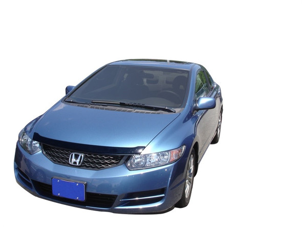 AVS 06-10 Honda Civic Coupe Aeroskin Low Profile Acrylic Hood Shield - Smoke 320018
