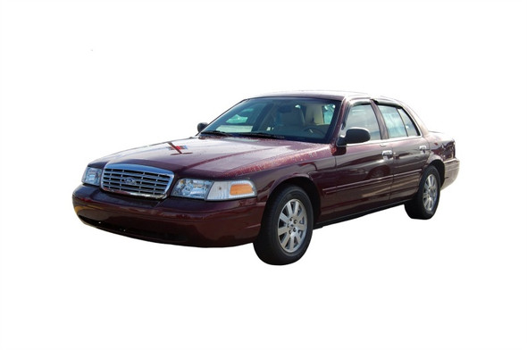 AVS 98-11 Ford Crown Victoria (Short Rears) Ventvisor Outside Mount Window Deflectors 4pc - Smoke 94228