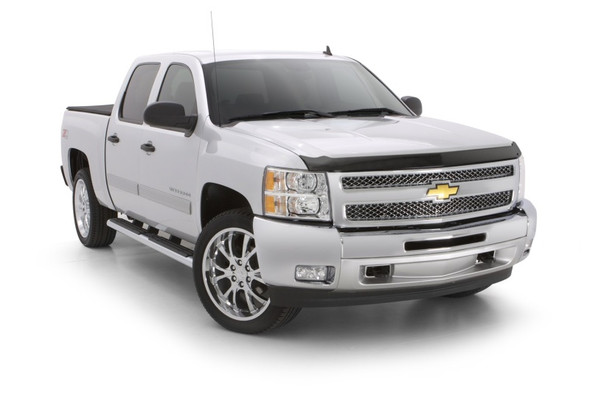 AVS 17-18 GMC Sierra 2500 (Diesel Induction Hood) Aeroskin Low Profile Acrylic Hood Shield - Smoke 322144