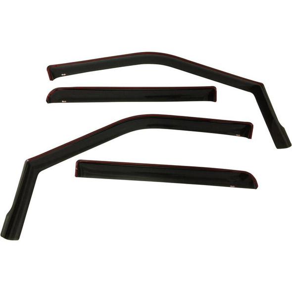 Westin 2015-2018 Ford F-150 SuperCrew Wade In-Channel Wind Deflector 4pc - Smoke 72-37407