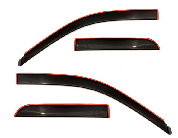 AVS 09-18 Dodge RAM 1500 Quad Cab Ventvisor Low Profile In-Channel Deflectors 4pc - Smoke 994003