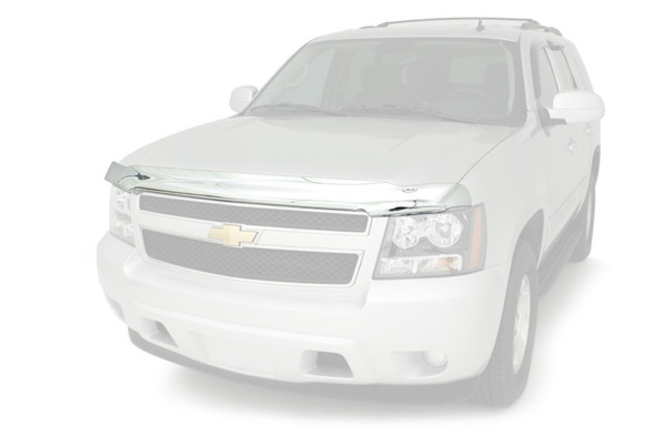 AVS 07-17 Ford Expedition High Profile Hood Shield - Chrome 680124